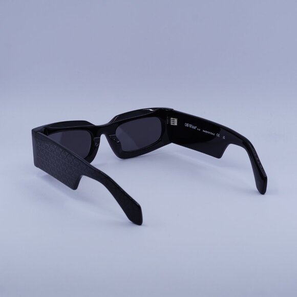 Off-White OERI141 CARY 1007 Sunglasses Black Rectangle Frame, Grey Lenses - Picture 5 of 9